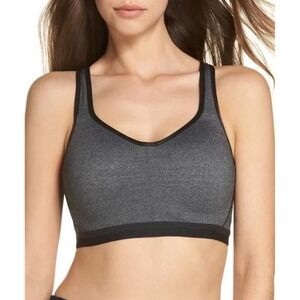Wacoal Sport Underwire Bra Charcoal Gray Black 855229 High Impact US 38G